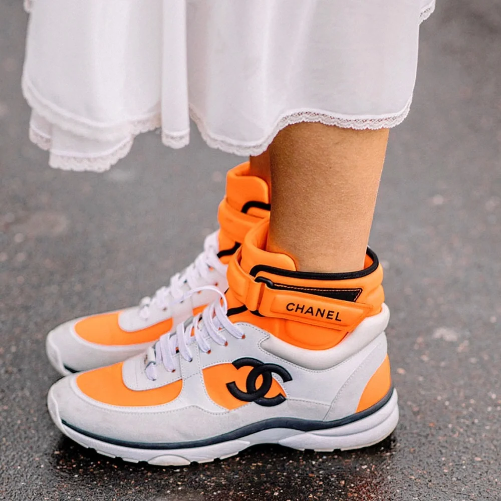 CHANEL | Shoes | Chanel Rare Limited Ed Whiteorange Suede